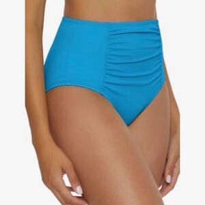 BCA Sky Blue High-Waist Shirred Front Full Coverage Bikini Bottom Small (4-6)NWT
